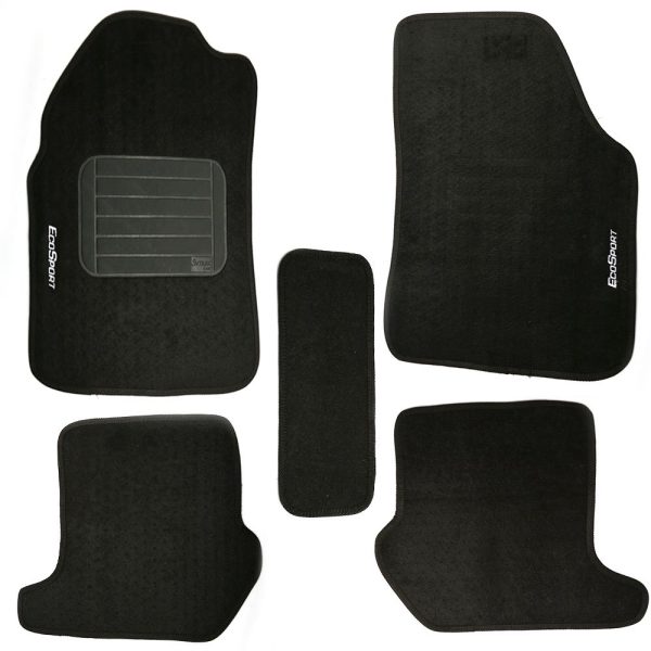 Jogo de Tapetes Eco Sport 03/12 Preto com 5 Peças SAMARA CAR-2189