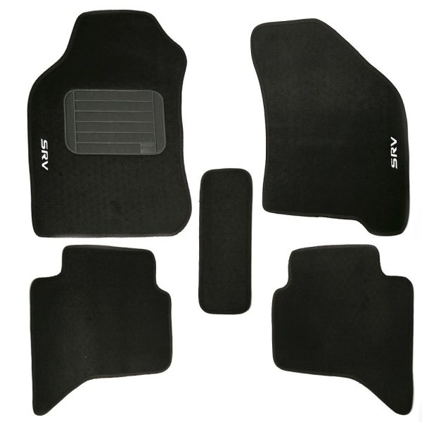 Jogo de Tapetes Hillux SRV Cabine Dupla 05/12 Preto com 5 Peças SAMARA CAR-7089