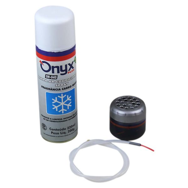 Kit Limpa Ar Condicionado com Aromatizante Carro Novo ONYX-ON-366