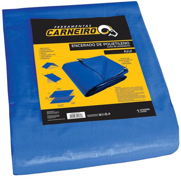 Lona de 6 x 4 Metros em Polietileno Azul CARNEIRO-42101010
