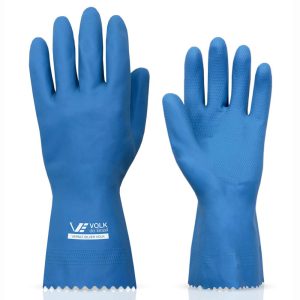 Luva Látex Verniz Silver Standard Azul – Pequena VOLK-10.51.038.02-P