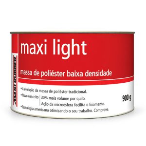 Massa de Poliéster Baixa Densidade Maxi Light 900g MAXI RUBBER-1MG025