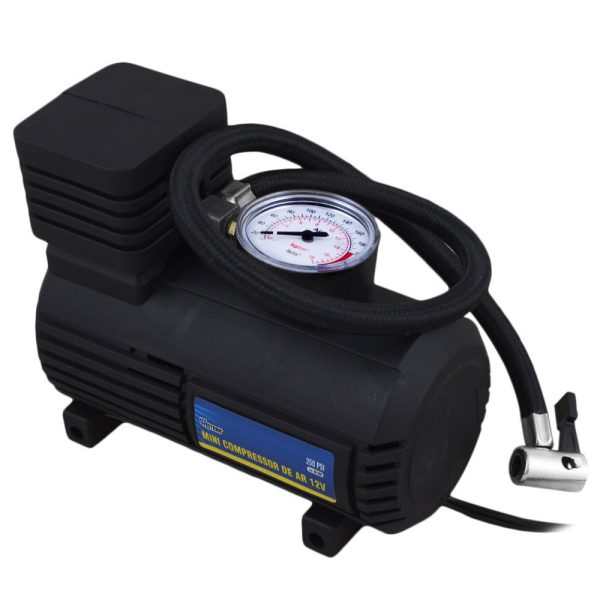 Mini Compressor de Ar com Calibrador 250PSI 12V WESTERN-W-250
