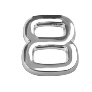 Número 8 Cromado em ABS 39 mm BEMFIXA-8859