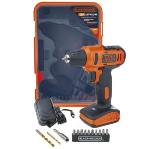 Parafusadeira/Furadeira a Bateria 12V Li-Ion Vel. Variável e Reversível 3/8 Pol. com Estojo e Acessórios BLACK+DECKER-LD12SP-BR