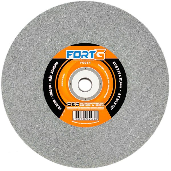 Rebolo Reto 6×3/4×1/2 Pol. Grão 60 FORTGPRO-FG051
