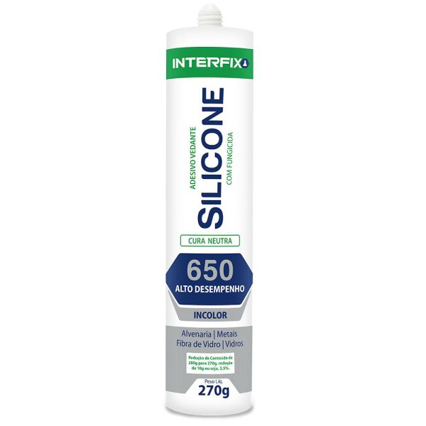 Silicone 650 Alto Desempenho Incolor 270g INTERFIX-3670073
