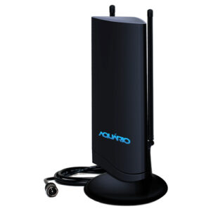 Antena de TV Interna 4 em 1 VHF UHF FM e HDTV Digital