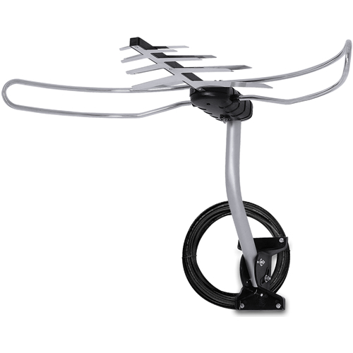 Antena Externa para TV 4 em 1 VHF UHF HDTV Digital