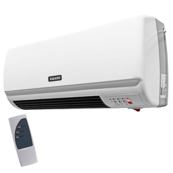 Aquecedor de Parede Elétrico 2 em 1 com Timer 2000W