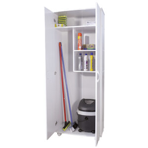 Armário Multiuso com 2 Portas 3 Prateleiras e Rodízio UV
