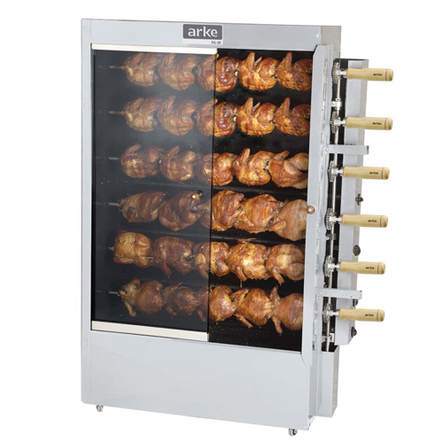 Assador de Frango Arke FG-30 a Gás GLP com 6 Queimadores infravermelho