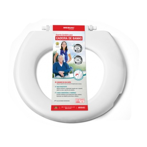 Assento Sânitario Fechado para Cadeira Banho Higiene Mebuki