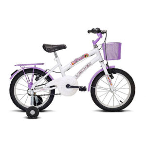 Bicicleta Infantil Aro 16 Breeze Branco e Lilás