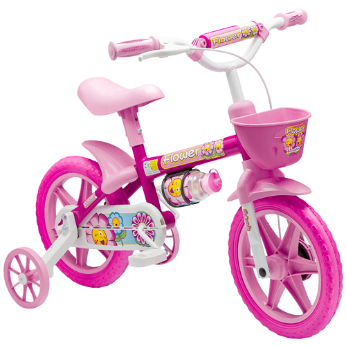 Bicicleta Infantil Nathor Aro 12 Feminina Flower