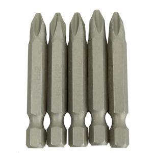 Bits / Ponteiras Philips Encaixe 1/4 Polegadas Nº2 Cromo Vanádio Cartela com 5 Peças – NP0625