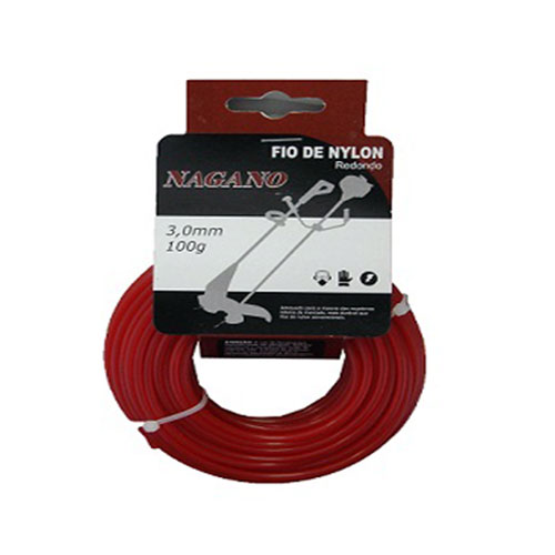 Bobina de fio de nylon redondo 1,6 mm 100 gramas – para roçadeira