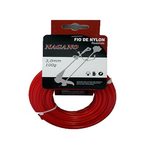 Bobina de fio de nylon redondo 3,0 mm 100 gramas – para roçadeira