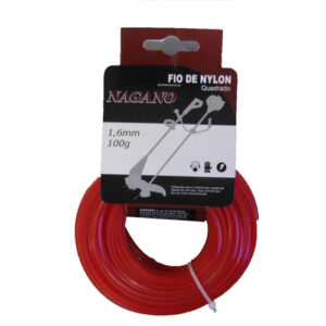 Bobina de fio de nylon quadrado 1,6 mm 100 gramas – para roçadeira