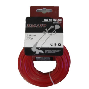 Bobina de fio de nylon quadrado 2,0 mm 100 gramas – para roçadeira