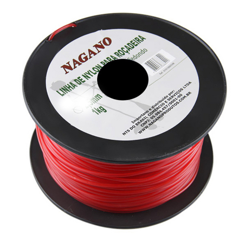 Bobina de fio de nylon redondo 2,0 mm 1 kg – para roçadeira