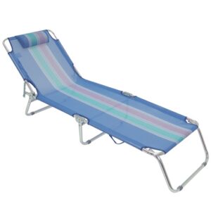 Cadeira espreguiçadeira de aluminio – AZUL