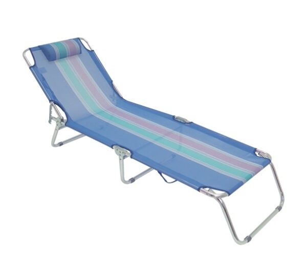 Cadeira espreguiçadeira de aluminio – AZUL