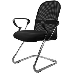 Cadeira Interlocutor em Tela Mesh com Base Cromada – TCE12