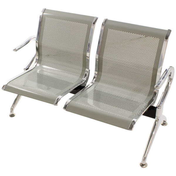 Cadeira Longarina Aeroporto 2 Lugares – Prata – TCL05