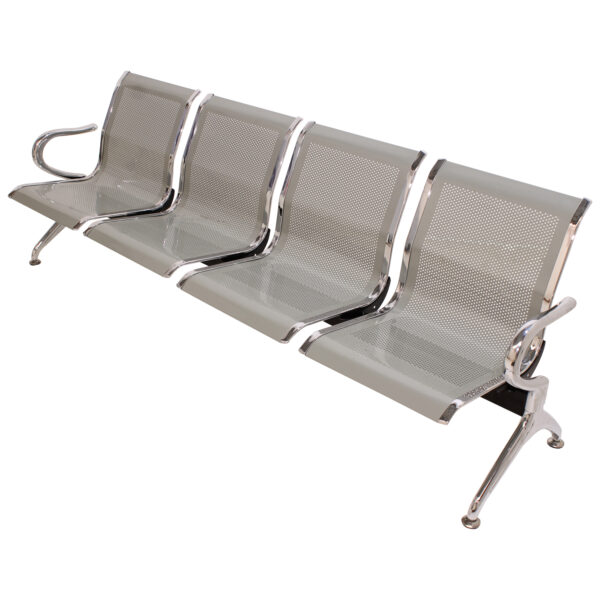 Cadeira Longarina Aeroporto 4 Lugares Prata – TCL06