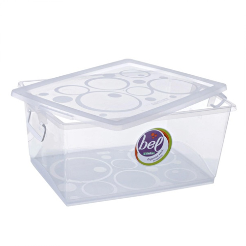 Caixa Organizadora Cristal com Trava 30L – Ordene