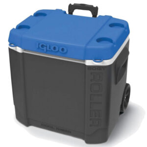 Caixa Plástica Térmica com Rodas Cinza 56L – 60QT