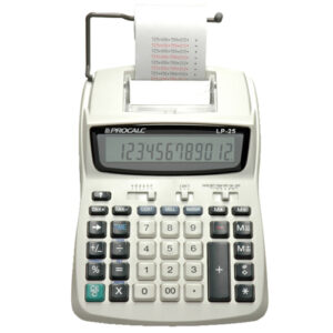 Calculadora de Mesa Semi-Profissional com Impressão e Bobina Visor de Cristal Líquido com 12 Dígitos Grandes- LP25