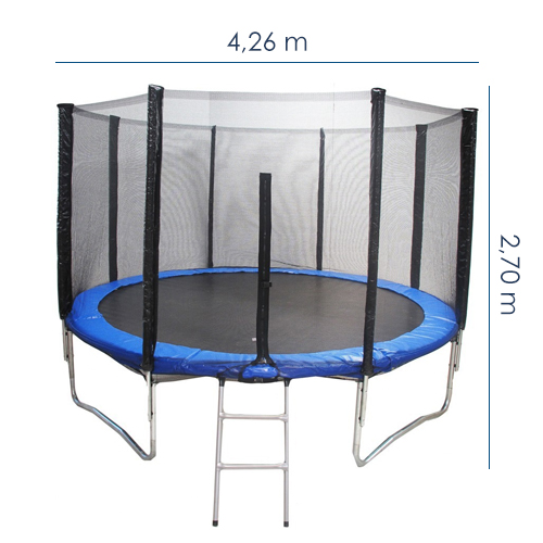 Cama Elástica 426 cm com Escada e Rede – Diâmetro 14 Pés