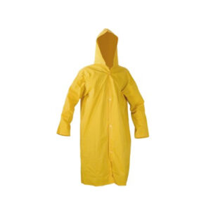 Capa de chuva de pvc amarela com forro