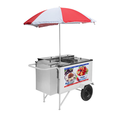 Carrinho Ambulante para Salada de frutas e Açaí com Rodas Pneumáticas 8