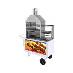 Carrinho Churrasco Luxo com Rodas Maciças 2 Grelhas