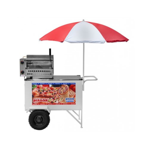 Carrinho Pizza Mini Pizza Pizza Cone Luxo com Rodas Pneumáticas