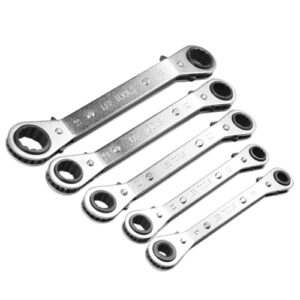 Jogo de Chave Estrela 05 Peças com Catraca Reversível – Lee Tools