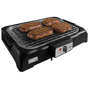 Churrasqueira Elétrica 1800W 8 Níveis Portátil de Mesa