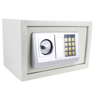 Cofre Eletrônico Digital 31x20x20cm com 2 Chaves Branco – NCDB31