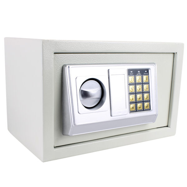 Cofre Eletrônico Digital 31x20x20cm com 2 Chaves Branco – NCDB31