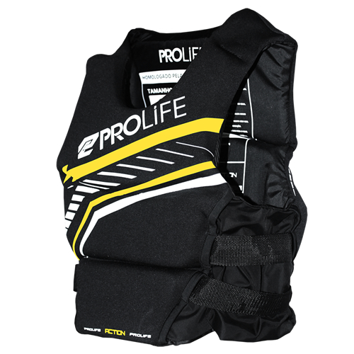 Colete Neoprene/Nylon Action Prolife – Preto/Amarelo – G