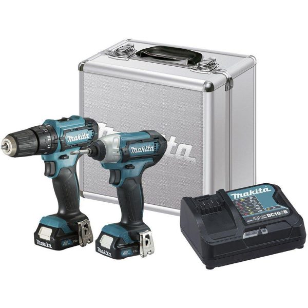 Combo Parafusadeira/Furadeira de Impacto + Parafusadeira de Impacto a Bateria 12V com Maleta MAKITA-CLX228SAX