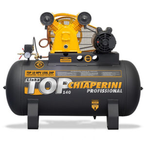 Compressor de Ar Monofásico 2 hp 140 libras 10 pés 150 Litros – TOP10MPV150LTM