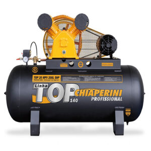 Compressor de Ar Trifásico 5 hp 140 libras 20 pés 200 Litros – TOP20MPV200LTT