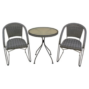 Conjunto Aço Lisboa Mesa e 2 Cadeiras – 9142