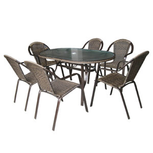 Conjunto Alumínio Kalahari Mesa e 6 Cadeiras – 9143