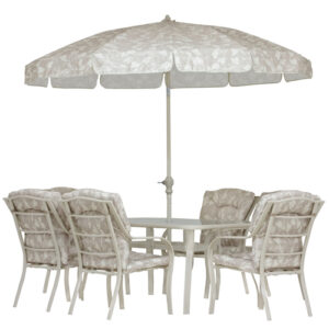 Conjunto Bali 8 Peças – Cadeira, Mesa, Guarda-Sol