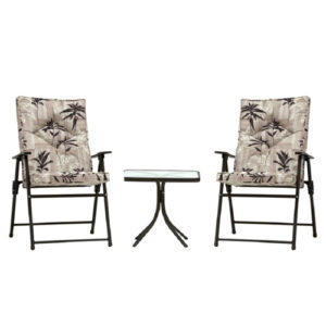 Conjunto de Mesa com 2 Cadeiras Estofadas – Kairos 9012